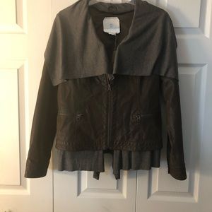 Anthropologie HEI HEI Vegan Leather Jacket NWT L